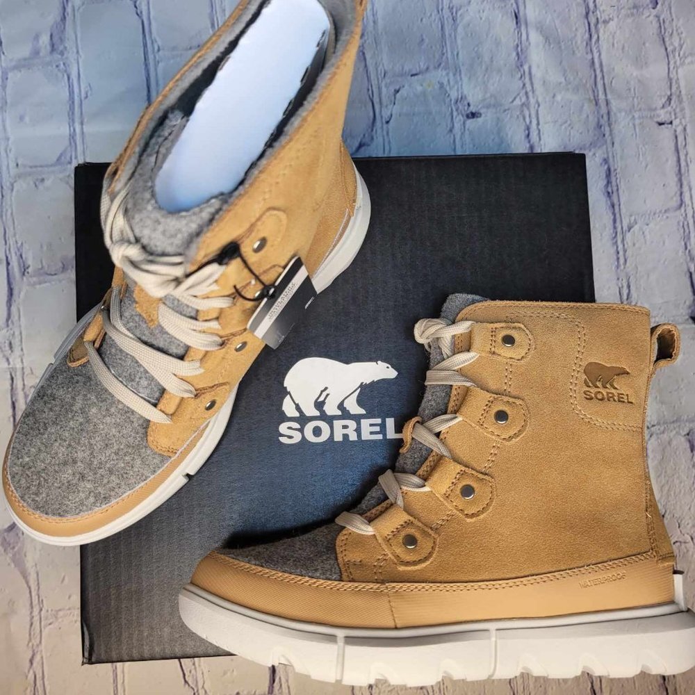 Sorel Explorer Next Joan WP Tawny‎ Buff, Moonstone Women's 6.5